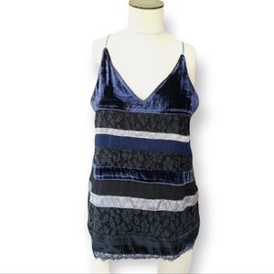 NEW LOFT velvet & lace tank top victorian goth witchy vibes Medium Petite